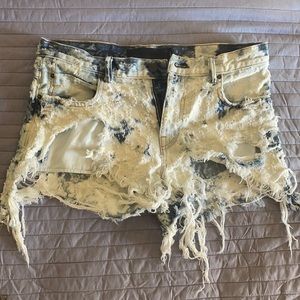 Distressed Alexander Wang shorts